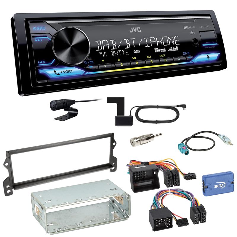 JVC KD-X472DBT Digitalradio Bluetooth FLAC USB Einbauset für MINI R50 R52 R53