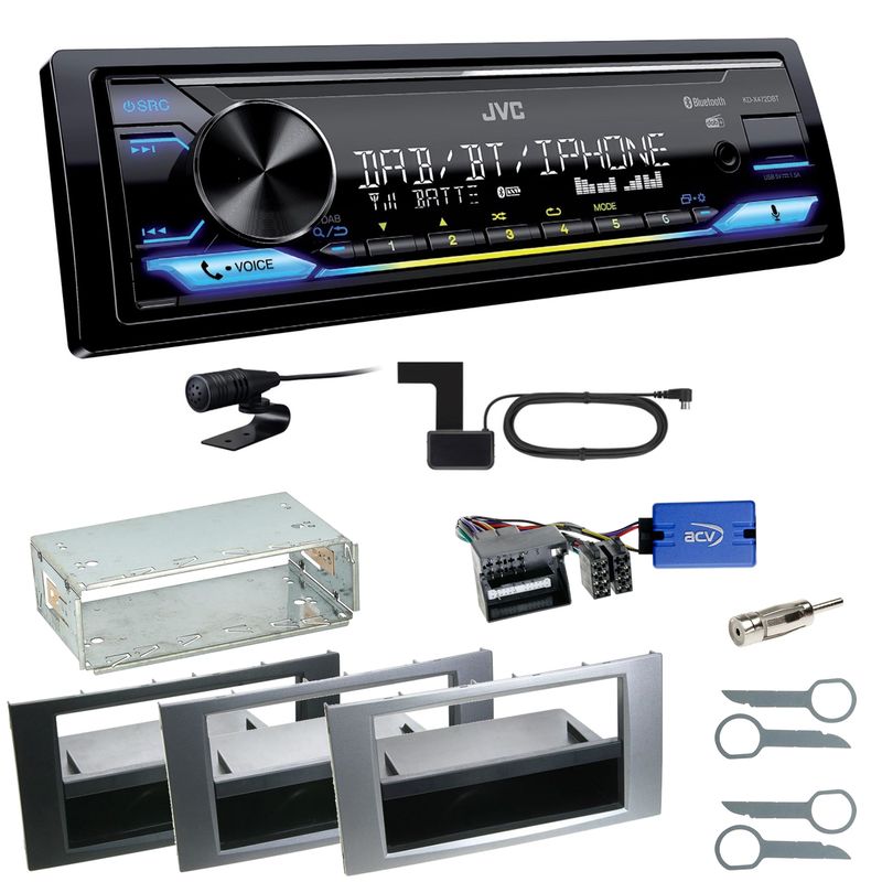 JVC KD-X472DBT DAB+ Bluetooth FLAC Einbauset für Ford Focus C-Max Fiesta Transit JVC KD-X472DBT DAB+ Bluetooth FLAC Einbauset für Ford Focus C-Max Fiesta Transit