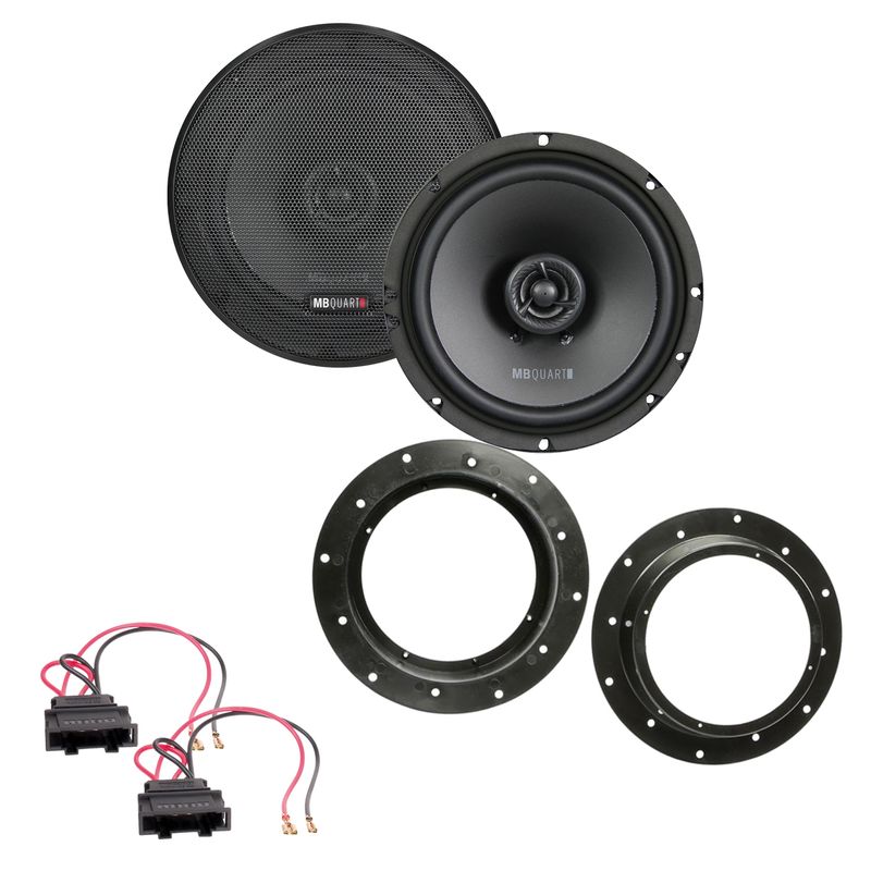 MB QUART QX165 2-Wege Koax Lautsprecher Einbauset vorne für Alhambra Sharan 2 7N