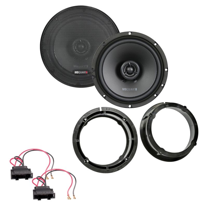 MB QUART QX165 2-Wege Koaxial 3 Ohm Lautsprecher Einbauset für Passat B8 Arteon