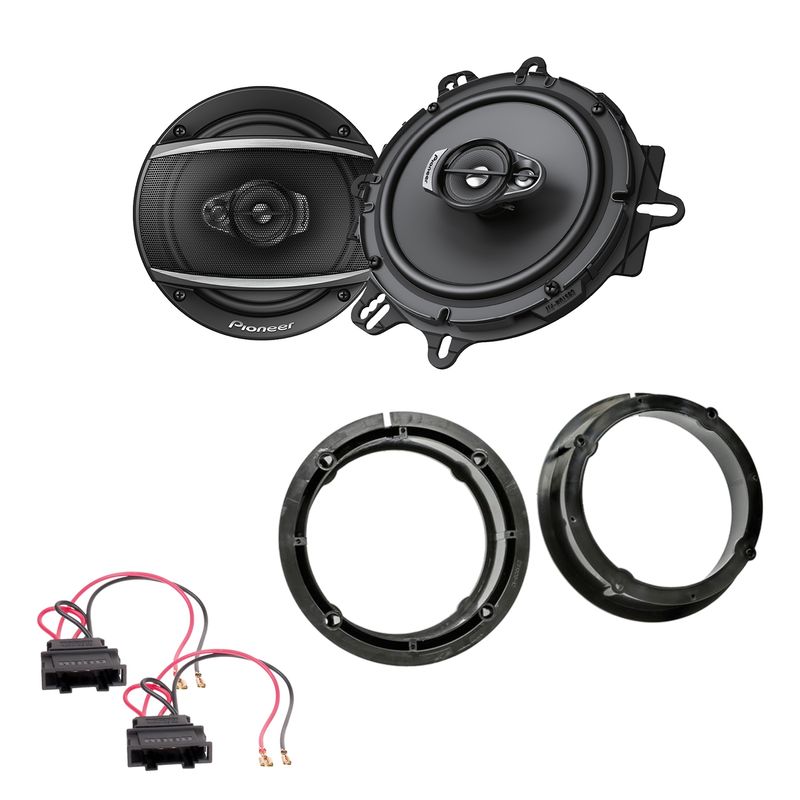 Pioneer TS-A1670F Lautsprecher Einbauset hinten passend für Passat B6 B7 3C CC