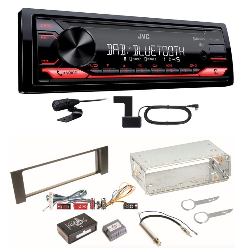 JVC KD-X272DBT Digitalradio Bluetooth USB MP3 FLAC Einbauset für Audi A4 B6 B7 JVC KD-X272DBT Digitalradio Bluetooth USB MP3 FLAC Einbauset für Audi A4 B6 B7
