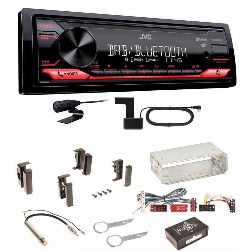 JVC KD-X272DBT Digitalradio USB MP3 FLAC Einbauset für Audi A4 B5 A6 4B C4 A8 JVC KD-X272DBT Digitalradio USB MP3 FLAC Einbauset für Audi A4 B5 A6 4B C4 A8
