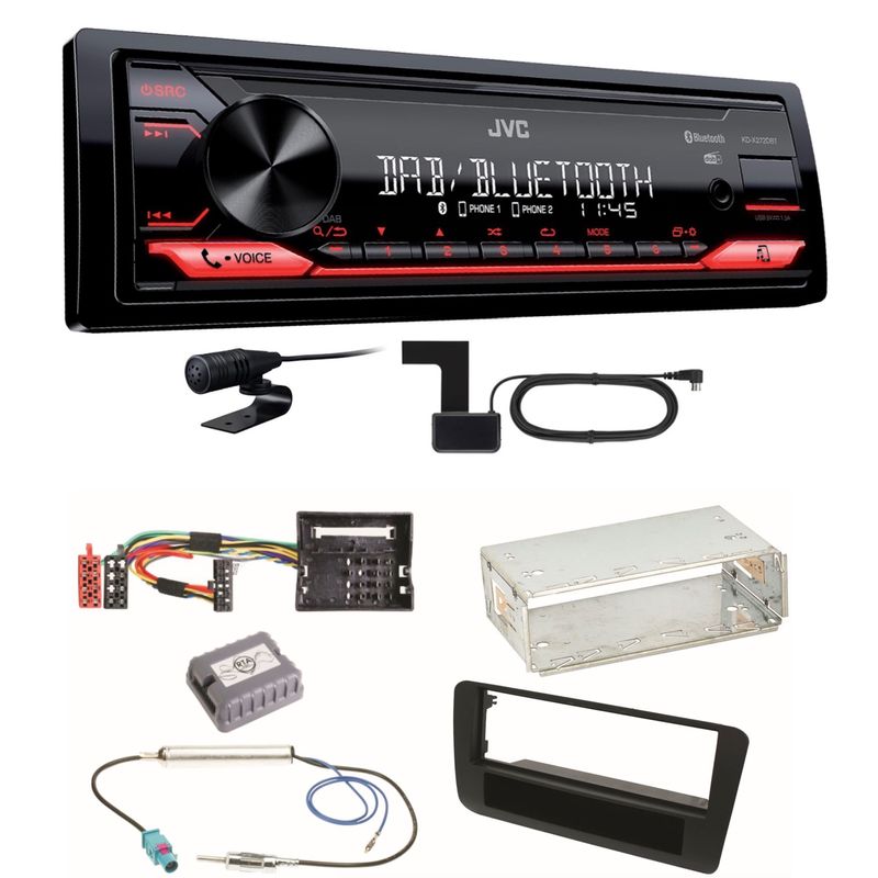 JVC KD-X272DBT Digitalradio Bluetooth USB MP3 FLAC AUX Einbauset für Audi A1 8X JVC KD-X272DBT Digitalradio Bluetooth USB MP3 FLAC AUX Einbauset für Audi A1 8X