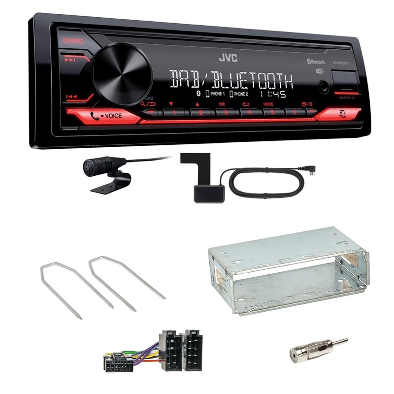JVC KD-X272DBT Digitalradio Bluetooth USB MP3 Einbauset für Peugeot 206 206 CC JVC KD-X272DBT Digitalradio Bluetooth USB MP3 Einbauset für Peugeot 206 206 CC