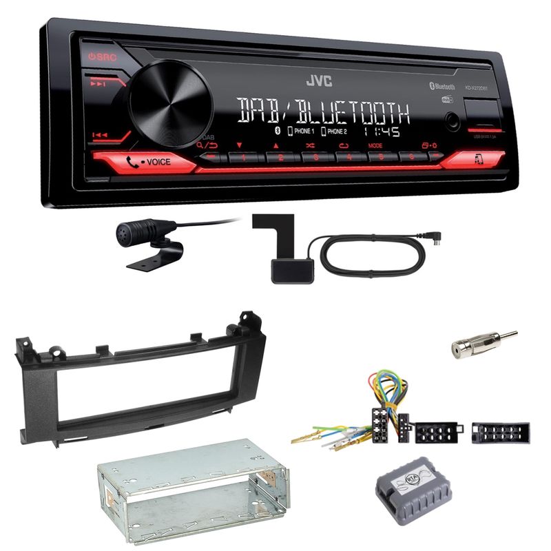 JVC KD-X272DBT Digitalradio USB MP3 Einbauset für Mercedes A B Klasse W245 W169 JVC KD-X272DBT Digitalradio USB MP3 Einbauset für Mercedes A B Klasse W245 W169
