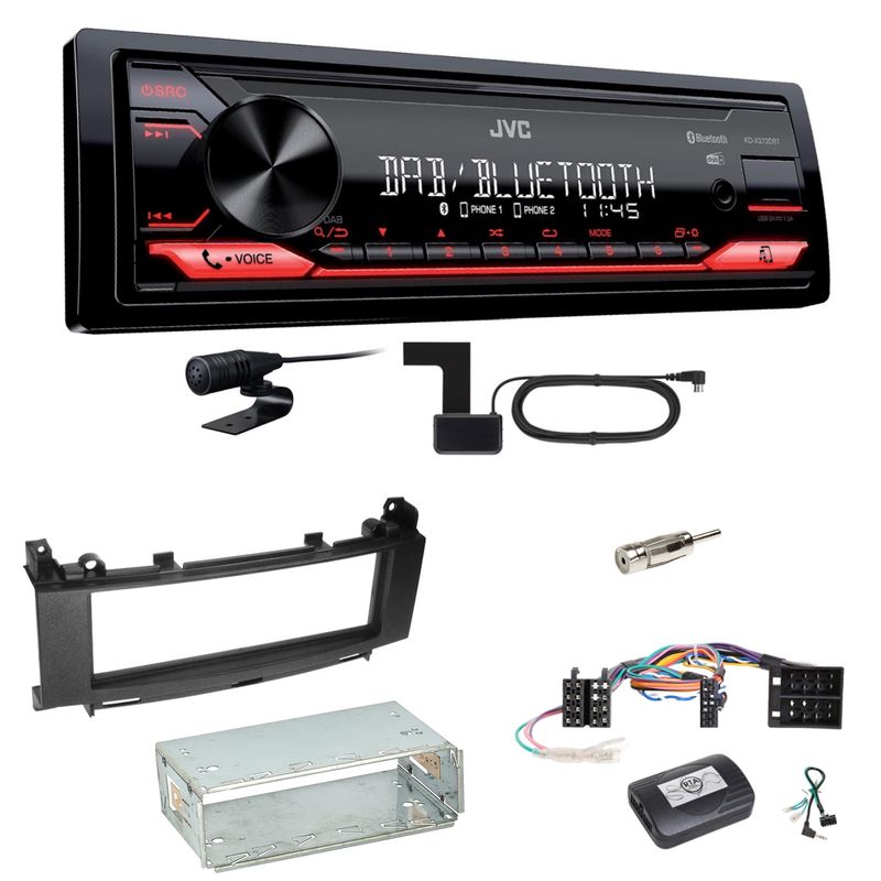 JVC KD-X272DBT Digitalradio USB MP3 Einbauset für Mercedes A B Klasse W169 W245 JVC KD-X272DBT Digitalradio USB MP3 Einbauset für Mercedes A B Klasse W169 W245