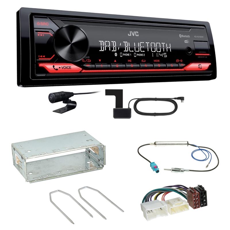 JVC KD-X272DBT Digitalradio Bluetooth USB MP3 Einbauset für Mercedes Citan W415 JVC KD-X272DBT Digitalradio Bluetooth USB MP3 Einbauset für Mercedes Citan W415