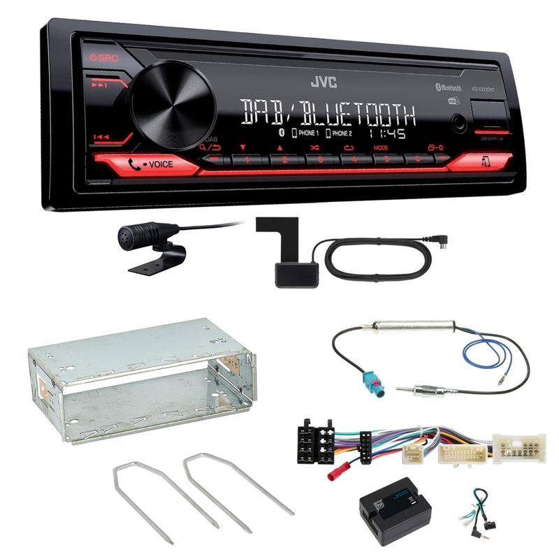 JVC KD-X272DBT Digitalradio Bluetooth USB MP3 Einbauset für Mercedes Citan W415 JVC KD-X272DBT Digitalradio Bluetooth USB MP3 Einbauset für Mercedes Citan W415