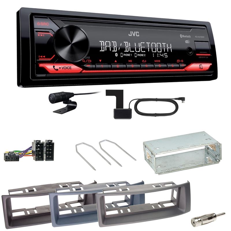JVC KD-X272DBT Digitalradio USB MP3 FLAC Einbauset für Renault Megane Scenic 1