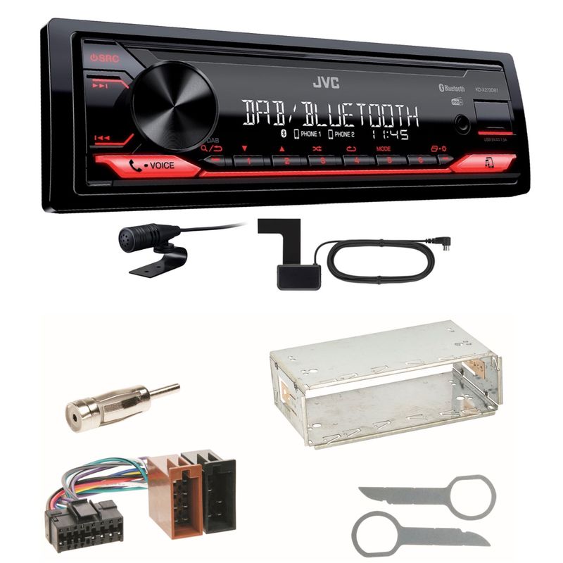 JVC KD-X272DBT Digitalradio USB MP3 Einbauset für Mercedes SLK R170 W208 W210 JVC KD-X272DBT Digitalradio USB MP3 Einbauset für Mercedes SLK R170 W208 W210