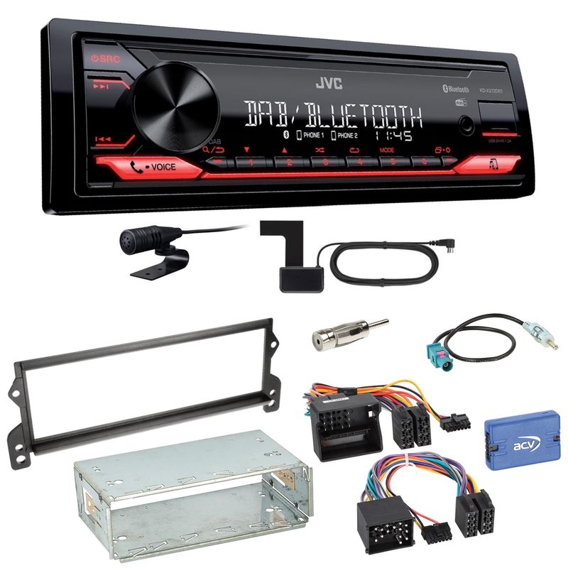 JVC KD-X272DBT Digitalradio Bluetooth FLAC USB Einbauset für MINI R50 R52 R53