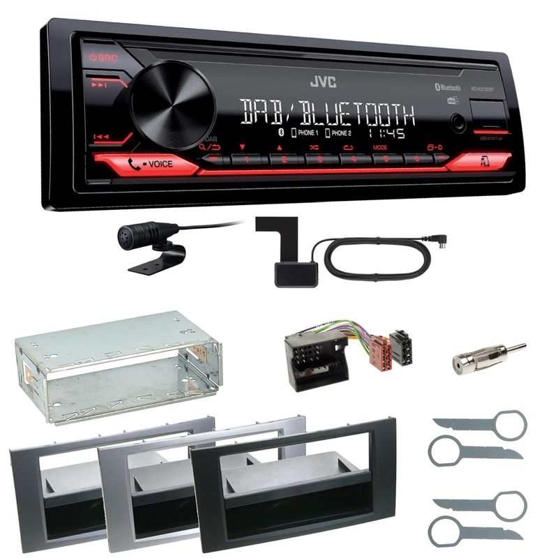 JVC KD-X272DBT DAB+ Bluetooth FLAC Einbauset für Ford Kuga Fusion Galaxy S-Max JVC KD-X272DBT DAB+ Bluetooth FLAC Einbauset für Ford Kuga Fusion Galaxy S-Max