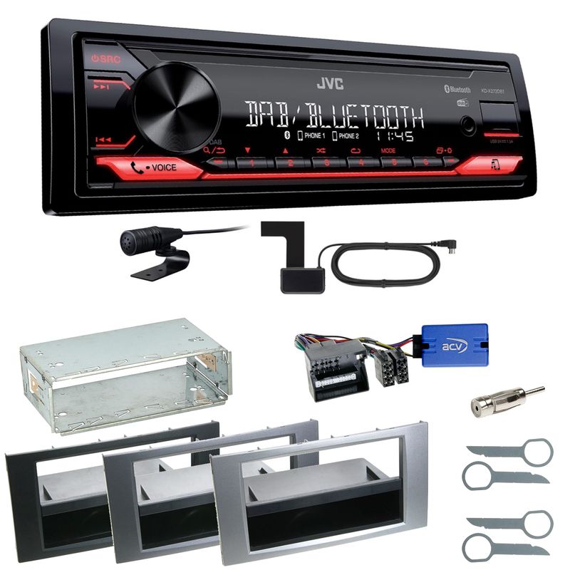 JVC KD-X272DBT DAB+ Bluetooth FLAC Einbauset für Ford Kuga Fusion Galaxy S-Max JVC KD-X272DBT DAB+ Bluetooth FLAC Einbauset für Ford Kuga Fusion Galaxy S-Max