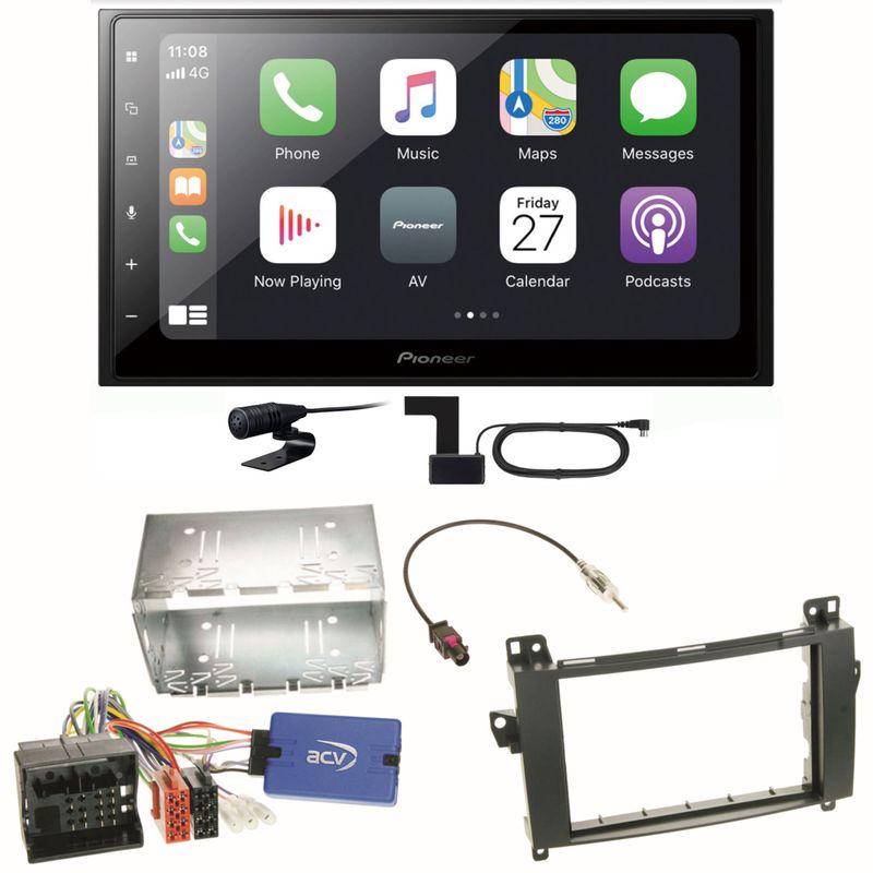 Pioneer SPH-DA250DAB Bluetooth USB Einbauset für Mercedes A W169 B Klasse W245 Pioneer SPH-DA250DAB Bluetooth USB Einbauset für Mercedes A W169 B Klasse W245