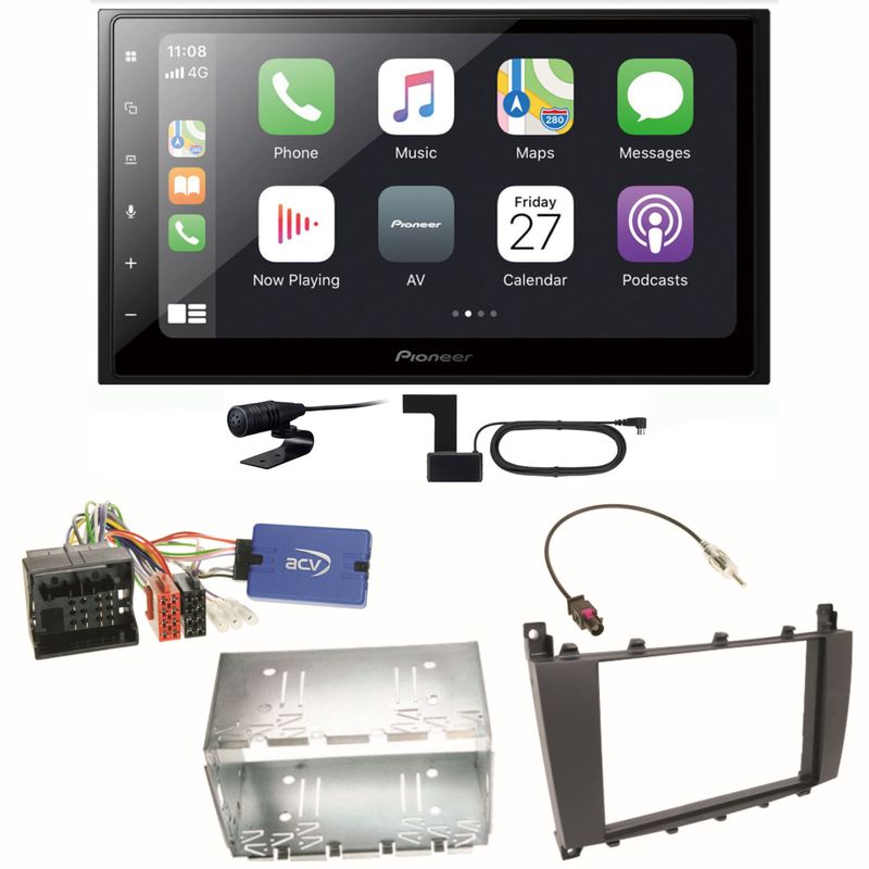 Pioneer SPH-DA250DAB DAB+ Einbauset für Mercedes C-Klasse W203 CLC CL203 S203 Pioneer SPH-DA250DAB DAB+ Einbauset für Mercedes C-Klasse W203 CLC CL203 S203