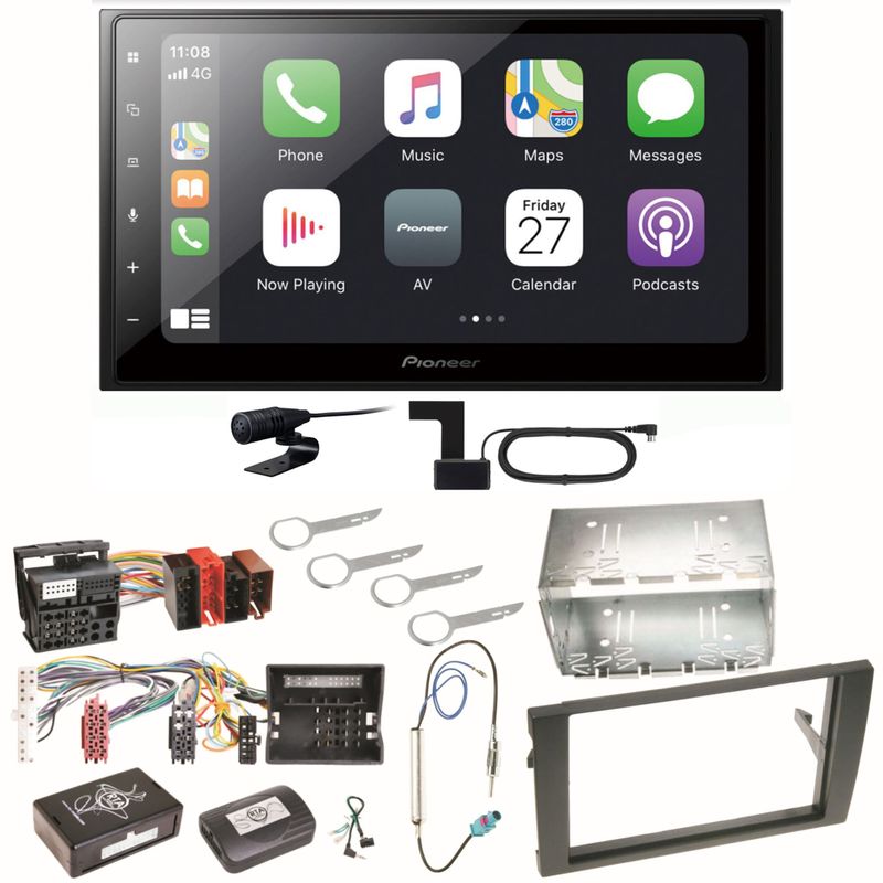 Pioneer SPH-DA250DAB Bluetooth USB DAB+ Einbauset für Audi A4 B6 B7 Seat Exeo Pioneer SPH-DA250DAB Bluetooth USB DAB+ Einbauset für Audi A4 B6 B7 Seat Exeo