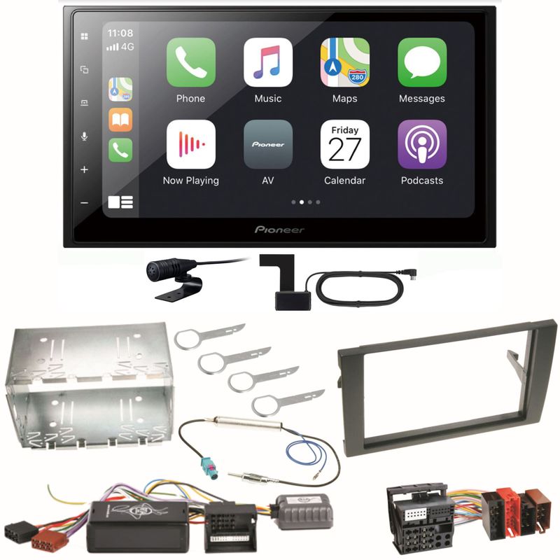 Pioneer SPH-DA250DAB Bluetooth USB DAB+ Einbauset für Seat Exeo Audi A4 B6 B7 Pioneer SPH-DA250DAB Bluetooth USB DAB+ Einbauset für Seat Exeo Audi A4 B6 B7