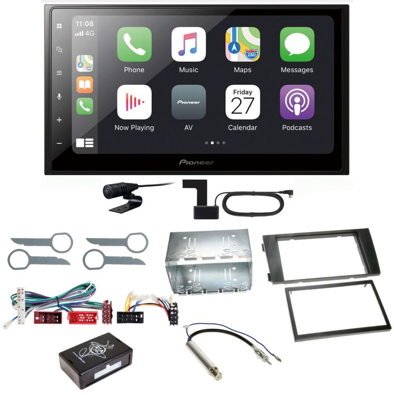Pioneer SPH-DA250DAB Bluetooth Digitalradio USB MP3 Einbauset für Audi A6 4B Pioneer SPH-DA250DAB Bluetooth Digitalradio USB MP3 Einbauset für Audi A6 4B