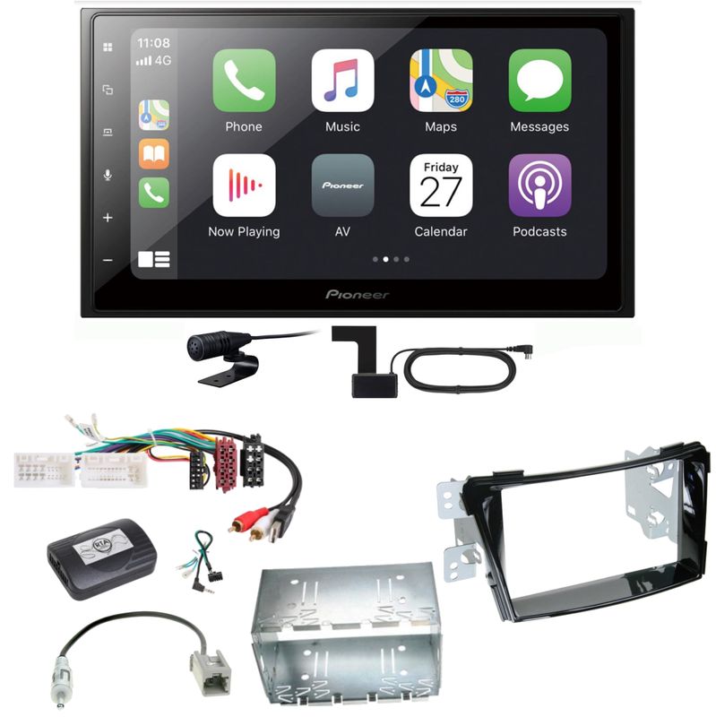 Pioneer SPH-DA250DAB Bluetooth USB Digitalradio Einbauset für Hyundai i40 VF