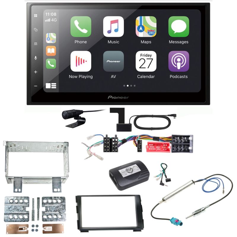 Pioneer SPH-DA250DAB Bluetooth USB Digitalradio MP3 Einbauset für Kia Cee'd ED
