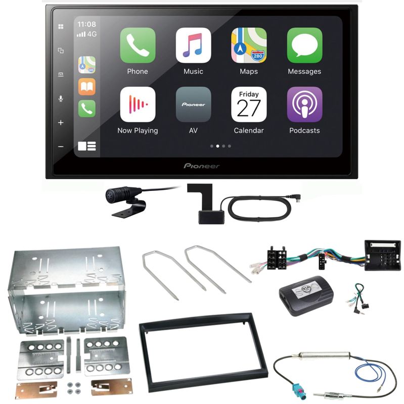 Pioneer SPH-DA250DAB Bluetooth DAB+ Einbauset für Citroen C2 C3 Berlingo Jumpy