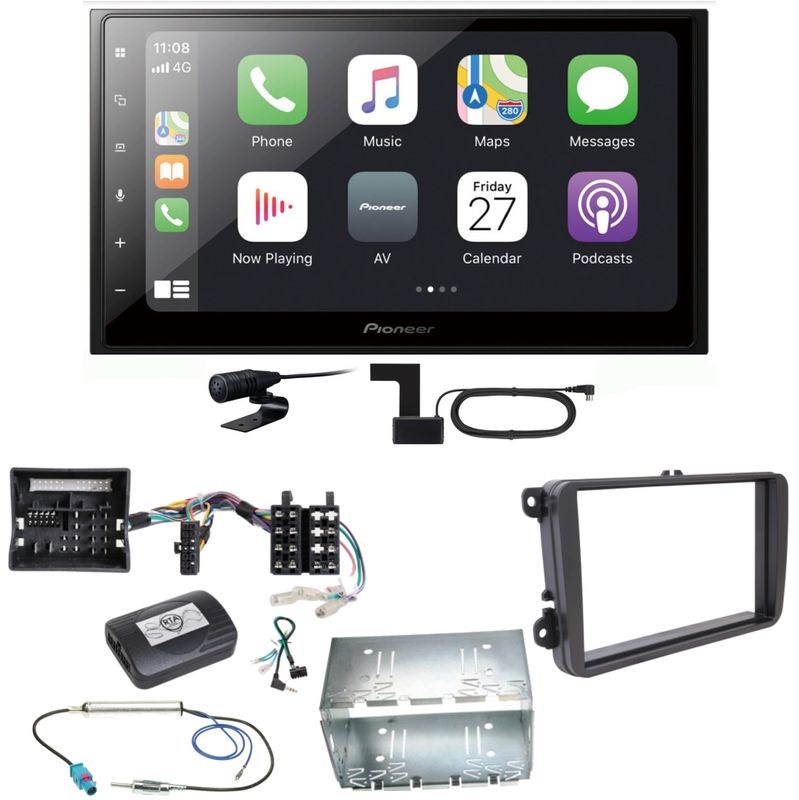 Pioneer SPH-DA250DAB Bluetooth DAB+ USB Einbauset für Tiguan Amarok Caddy Jetta Pioneer SPH-DA250DAB Bluetooth DAB+ USB Einbauset für Tiguan Amarok Caddy Jetta