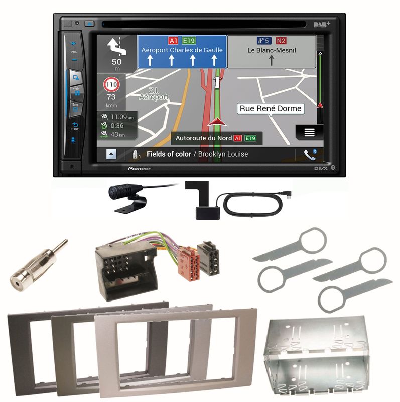 Pioneer AVIC-Z730DAB Bluetooth USB Einbauset für Ford Focus C-Max Fiesta Transit Pioneer AVIC-Z730DAB Bluetooth USB Einbauset für Ford Focus C-Max Fiesta Transit