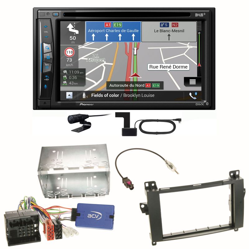 Pioneer AVIC-Z730DAB Navigation USB Einbauset für Mercedes A W169 B Klasse W245 Pioneer AVIC-Z730DAB Navigation USB Einbauset für Mercedes A W169 B Klasse W245