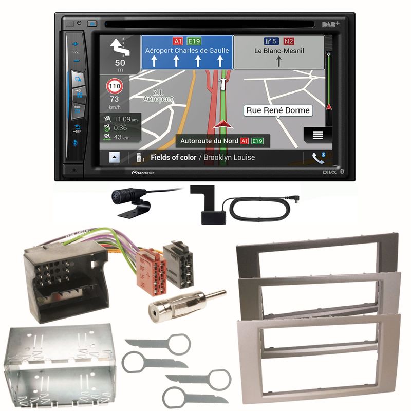 Pioneer AVIC-Z730DAB Navigation USB Einbauset für Ford Focus Fusion Galaxy S-Max