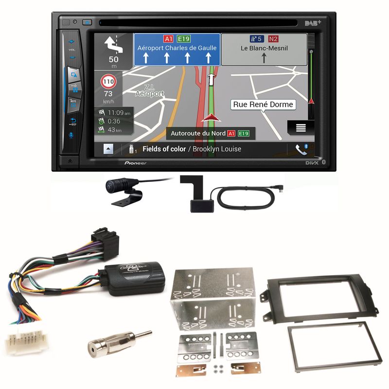 Pioneer AVIC-Z730DAB Navigation Bluetooth Einbauset für Suzuki SX4 Fiat Sedici Pioneer AVIC-Z730DAB Navigation Bluetooth Einbauset für Suzuki SX4 Fiat Sedici