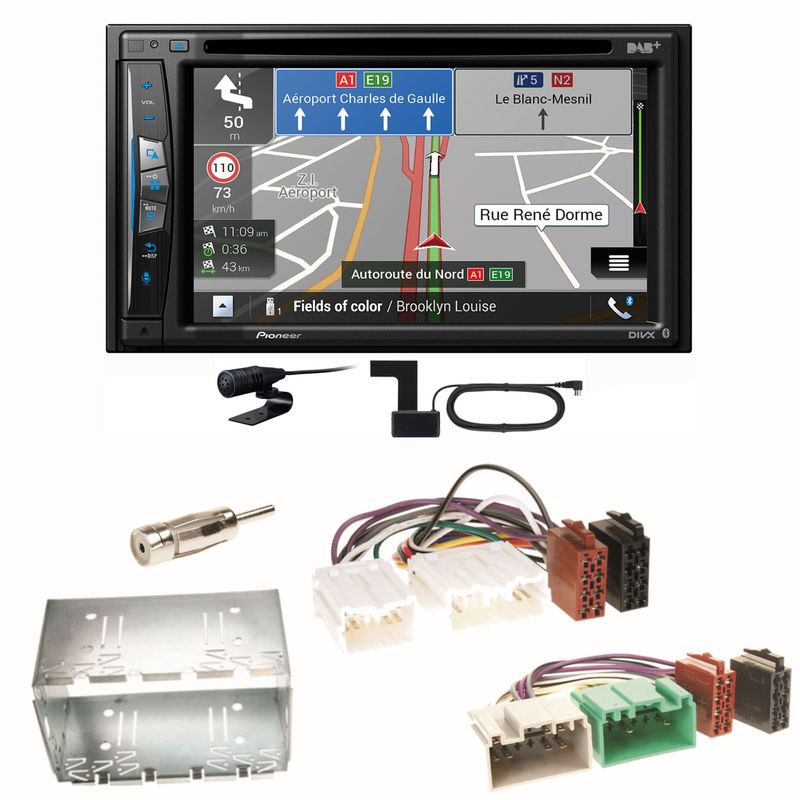 Pioneer AVIC-Z730DAB Navigation USB CD Bluetooth Einbauset für Volvo S40 V40 850 Pioneer AVIC-Z730DAB Navigation USB CD Bluetooth Einbauset für Volvo S40 V40 850