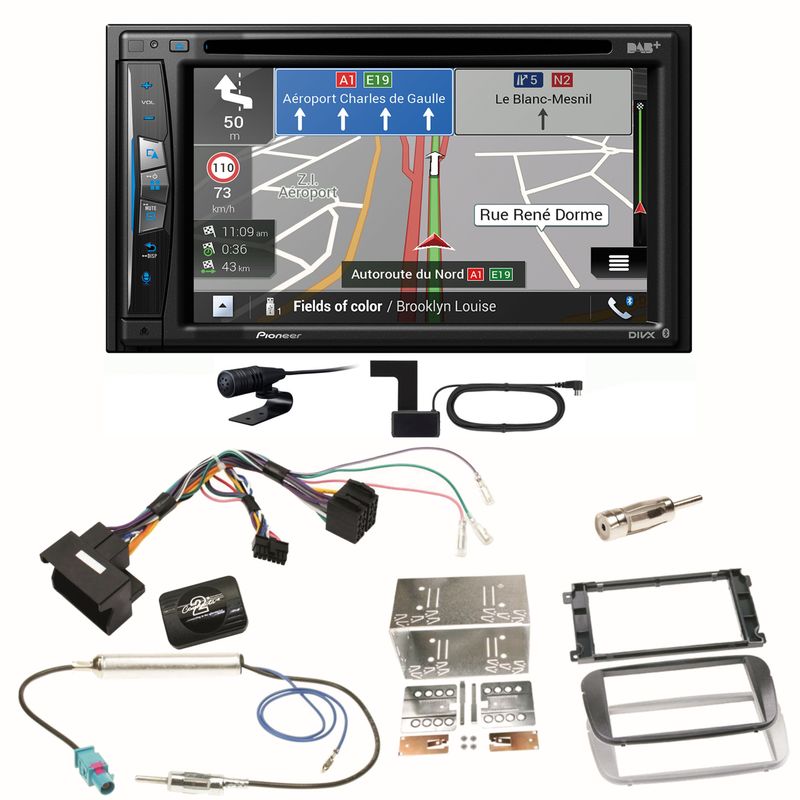 Pioneer AVIC-Z730DAB Navigation USB Einbauset für Ford Focus Mondeo S-Max Galaxy