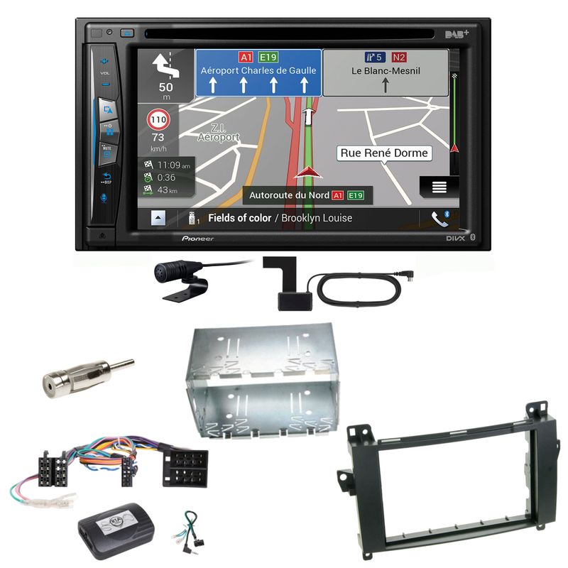 Pioneer AVIC-Z730DAB Navigation Bluetooth Einbauset für Mercedes Vito Viano W639 Pioneer AVIC-Z730DAB Navigation Bluetooth Einbauset für Mercedes Vito Viano W639