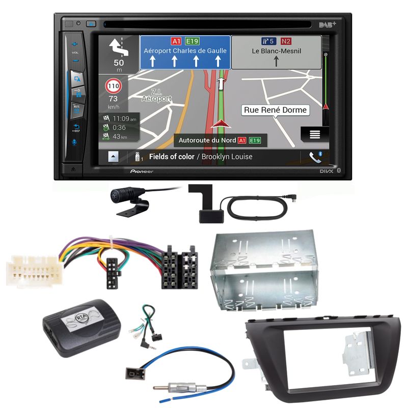Pioneer AVIC-Z730DAB Navigation Bluetooth USB Einbauset für Suzuki SX4 S-Cross Pioneer AVIC-Z730DAB Navigation Bluetooth USB Einbauset für Suzuki SX4 S-Cross