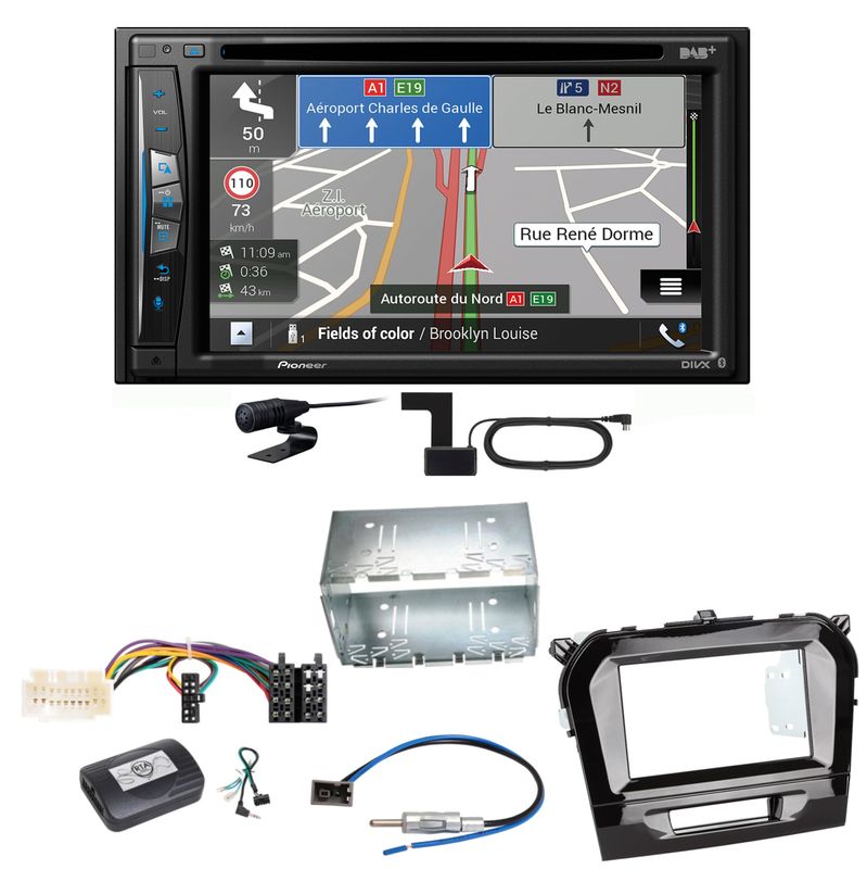 Pioneer AVIC-Z730DAB Navigation Bluetooth USB Einbauset für Suzuki Vitara LY Pioneer AVIC-Z730DAB Navigation Bluetooth USB Einbauset für Suzuki Vitara LY
