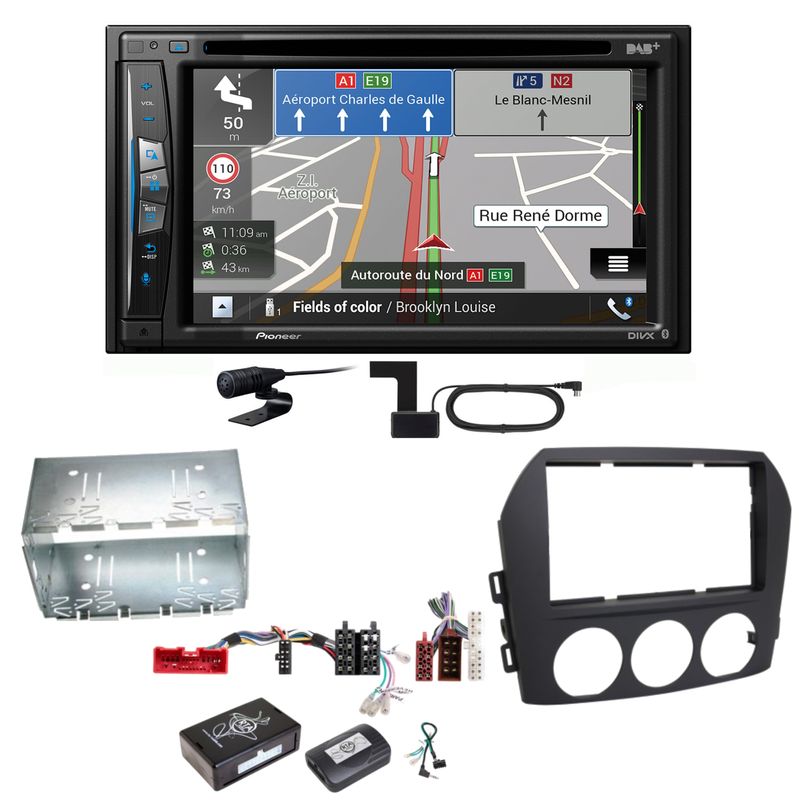 Pioneer AVIC-Z730DAB Navigation Bluetooth USB MP3 Einbauset für Mazda MX-5 NC Pioneer AVIC-Z730DAB Navigation Bluetooth USB MP3 Einbauset für Mazda MX-5 NC