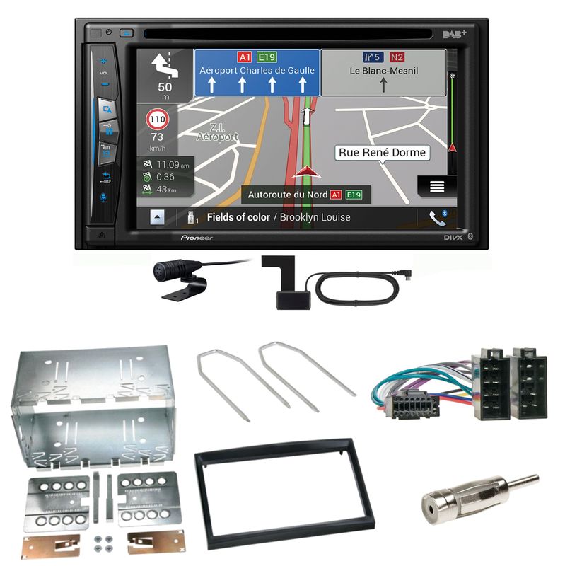 Pioneer AVIC-Z730DAB Navigation USB MP3 Einbauset für Peugeot 307 Citroen C2 C3 Pioneer AVIC-Z730DAB Navigation USB MP3 Einbauset für Peugeot 307 Citroen C2 C3
