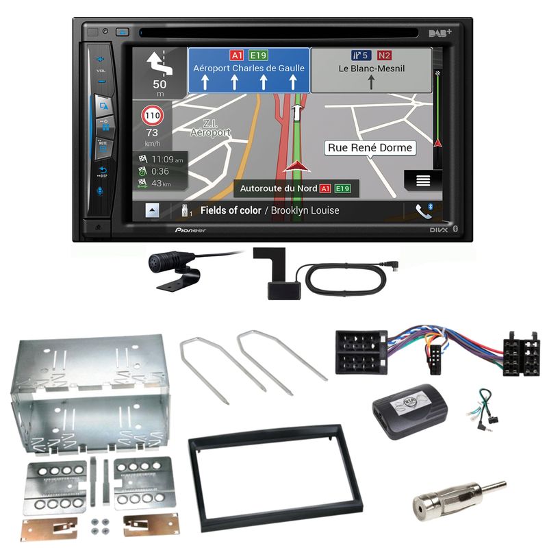 Pioneer AVIC-Z730DAB Navigation USB MP3 Einbauset für Peugeot 307 Citroen C2 C3 Pioneer AVIC-Z730DAB Navigation USB MP3 Einbauset für Peugeot 307 Citroen C2 C3