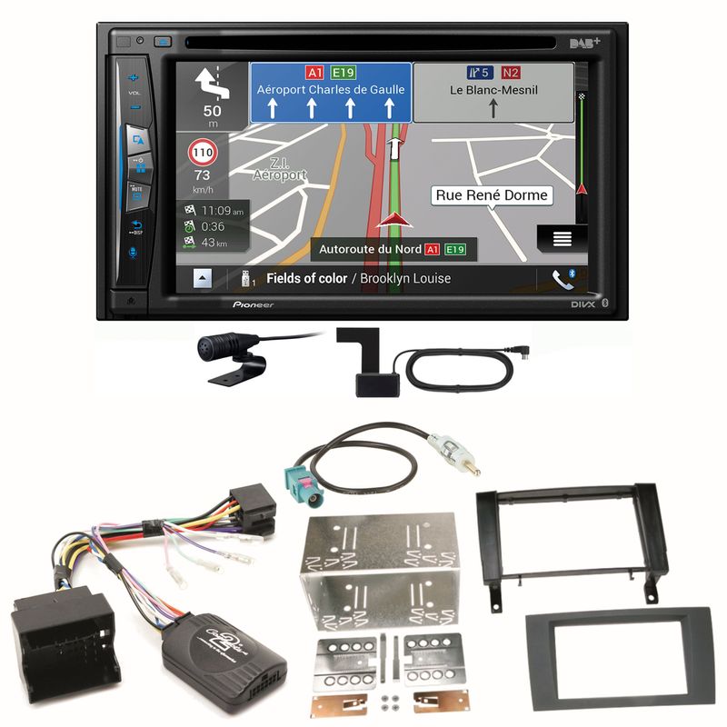 Pioneer AVIC-Z730DAB Navigation CD USB Einbauset für Mercedes SLK R171 ab 2008 Pioneer AVIC-Z730DAB Navigation CD USB Einbauset für Mercedes SLK R171 ab 2008