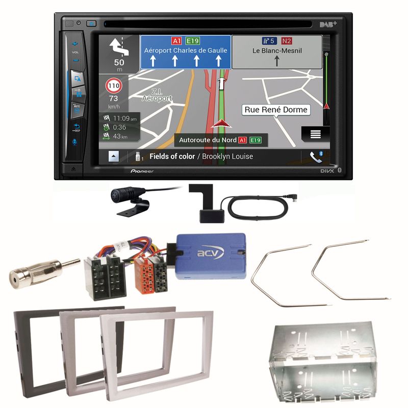 Pioneer AVIC-Z730DAB Navigation Einbauset für Opel Omega B Meriva A Agila Vivaro Pioneer AVIC-Z730DAB Navigation Einbauset für Opel Omega B Meriva A Agila Vivaro