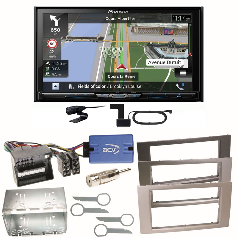 Pioneer AVIC-Z830DAB Navigation CD Einbauset für Ford Focus C-Max Fiesta Transit