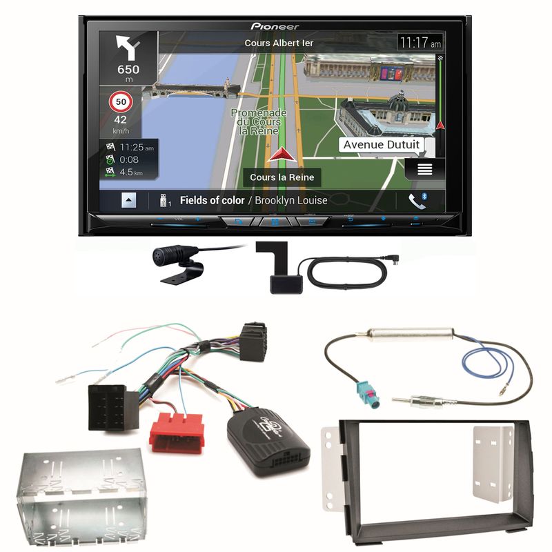 Pioneer AVIC-Z830DAB Navigation Bluetooth CD USB MP3 Einbauset für Kia Venga