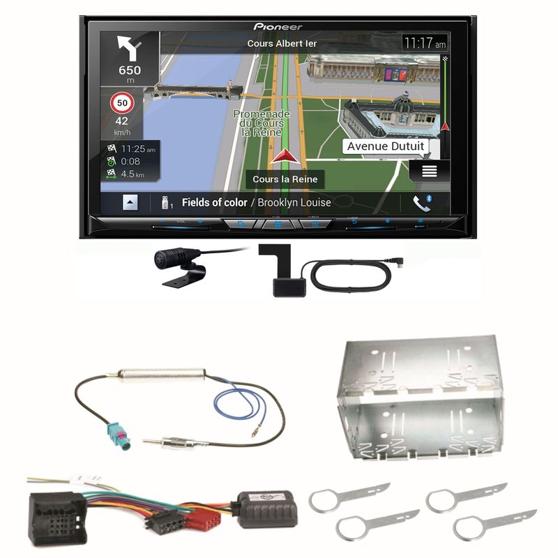 Pioneer AVIC-Z830DAB Navigation Bluetooth CD USB MP3 Einbauset für Fox Polo 9N3 Pioneer AVIC-Z830DAB Navigation Bluetooth CD USB MP3 Einbauset für Fox Polo 9N3