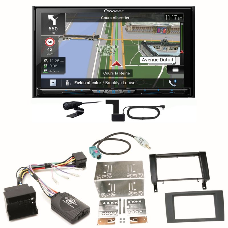 Pioneer AVIC-Z830DAB Navigation Bluetooth CD MP3 Einbauset für Mercedes SLK R171 Pioneer AVIC-Z830DAB Navigation Bluetooth CD MP3 Einbauset für Mercedes SLK R171