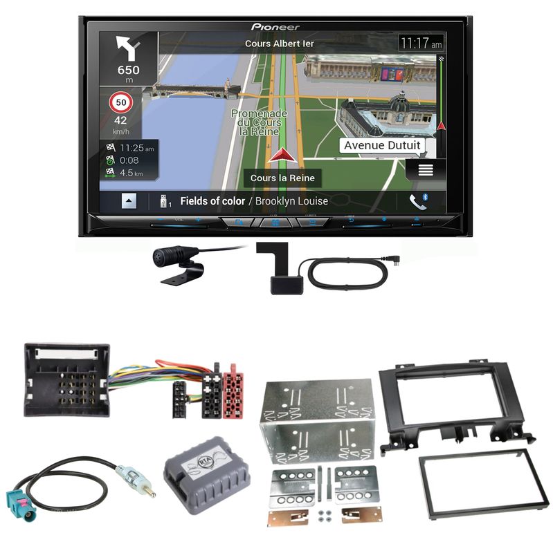 Pioneer AVIC-Z830DAB Navigation USB Einbauset für Mercedes Sprinter W906 Crafter