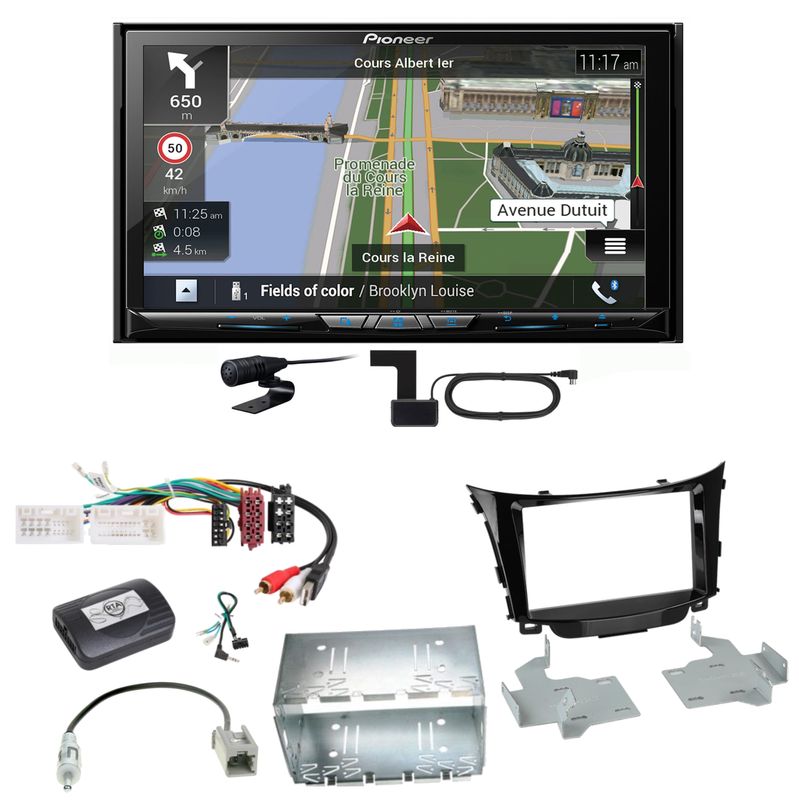 Pioneer AVIC-Z830DAB Navigation Bluetooth USB Einbauset für Hyundai i30 GD GDH