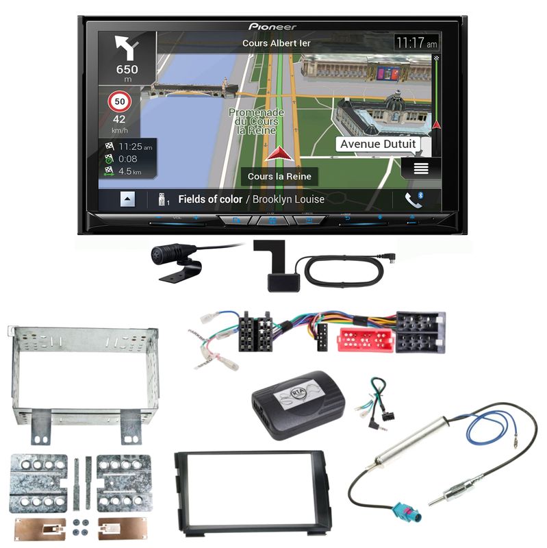 Pioneer AVIC-Z830DAB Navigation Bluetooth USB CD MP3 Einbauset für Kia Cee'd ED