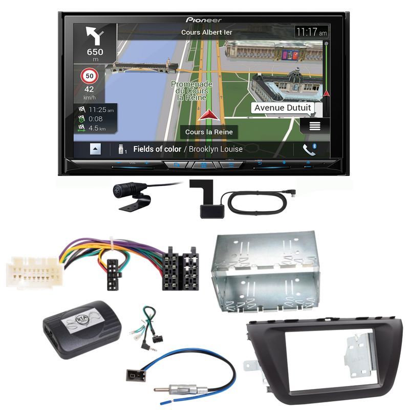 Pioneer AVIC-Z830DAB Navigation Bluetooth USB Einbauset für Suzuki SX4 S-Cross Pioneer AVIC-Z830DAB Navigation Bluetooth USB Einbauset für Suzuki SX4 S-Cross