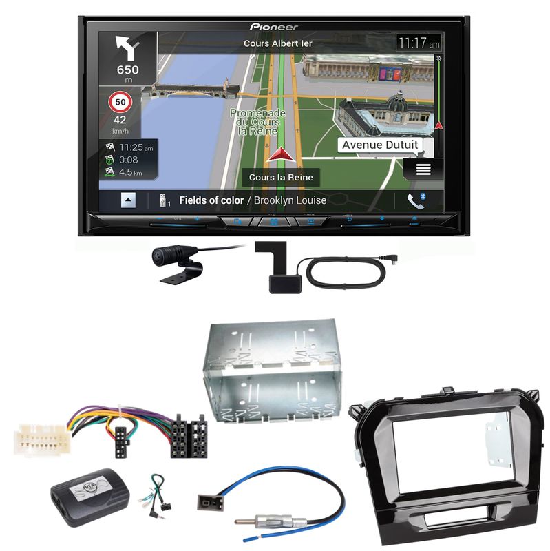 Pioneer AVIC-Z830DAB Navigation Bluetooth USB Einbauset für Suzuki Vitara LY Pioneer AVIC-Z830DAB Navigation Bluetooth USB Einbauset für Suzuki Vitara LY